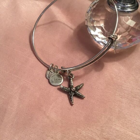 Alex and Ani Silvertone Bangle w/Starfish - Picture 5 of 5